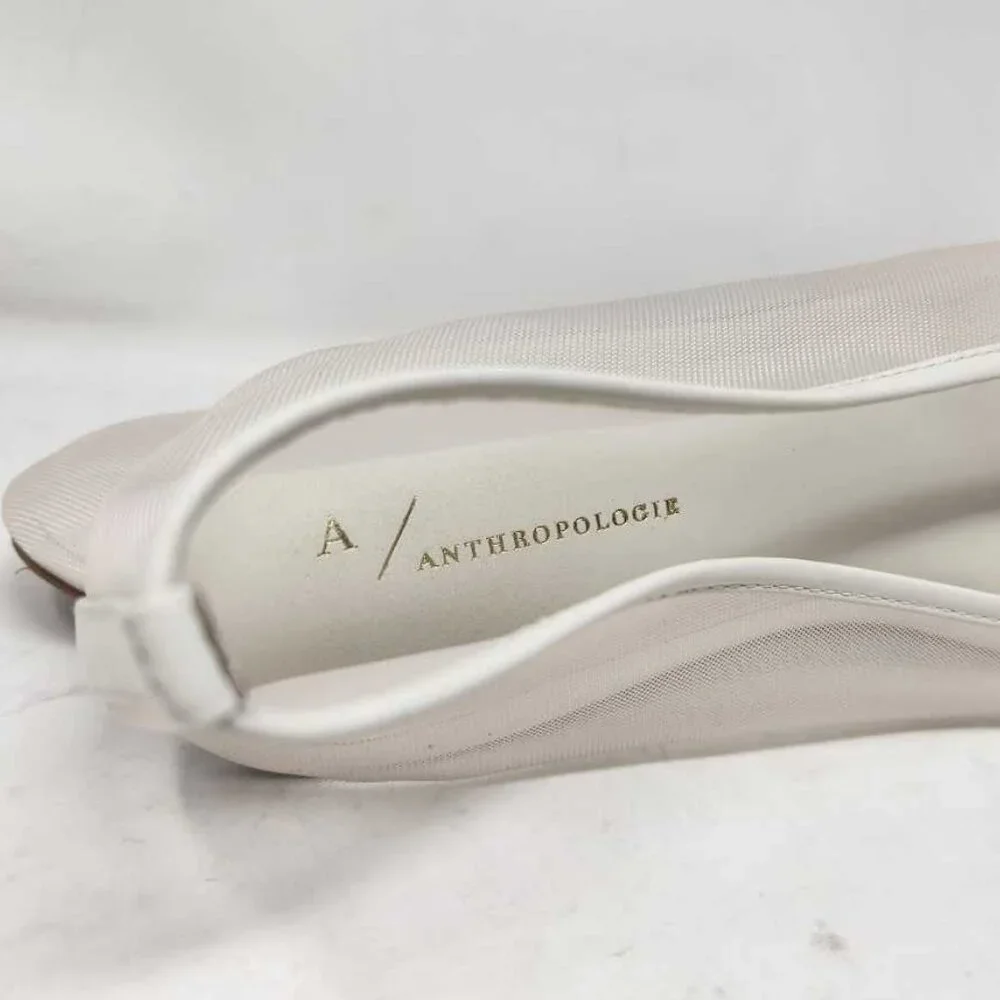 New women's 10 By Anthropologie mesh ballet flats in Cream - Picture 8 of 11